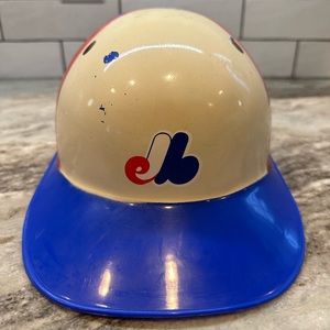 Vintage Montreal Expos Baseball Adjustable Batters Plastic Helmet Souvenir Hat
